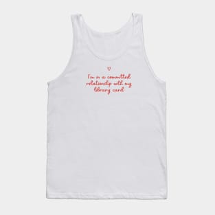 Library Card Lovers Tank Top